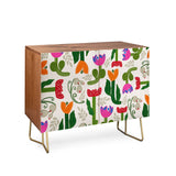 Viviana bold folk wildflowers cabinet credenza