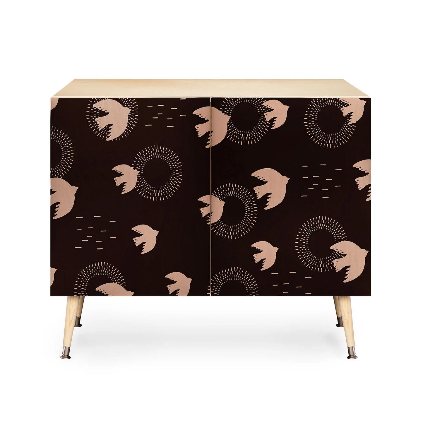 Gonzalez espresso caramel cabinet credenza