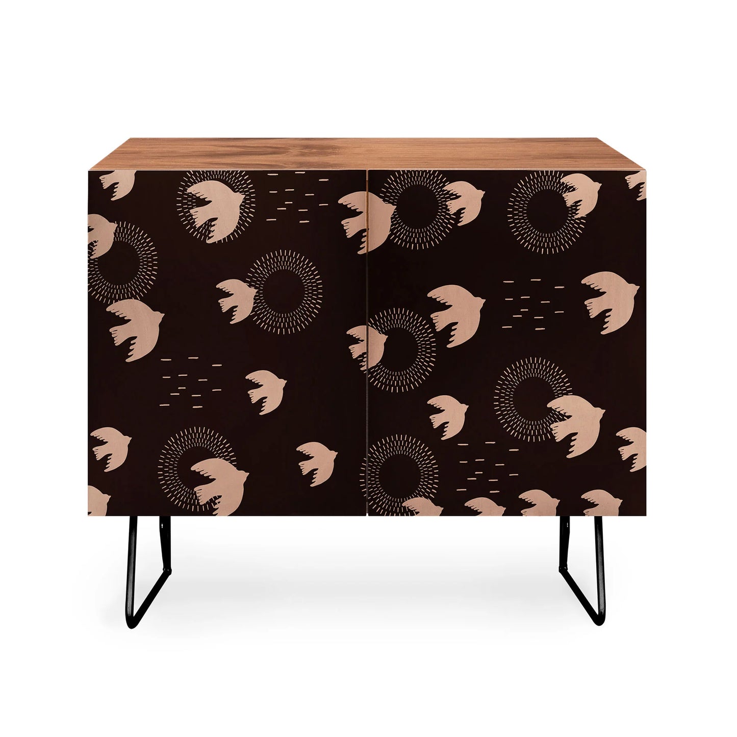 Gonzalez espresso caramel cabinet credenza