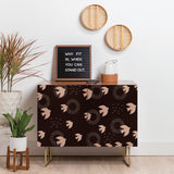 Gonzalez espresso caramel cabinet credenza