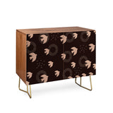 Gonzalez espresso caramel cabinet credenza