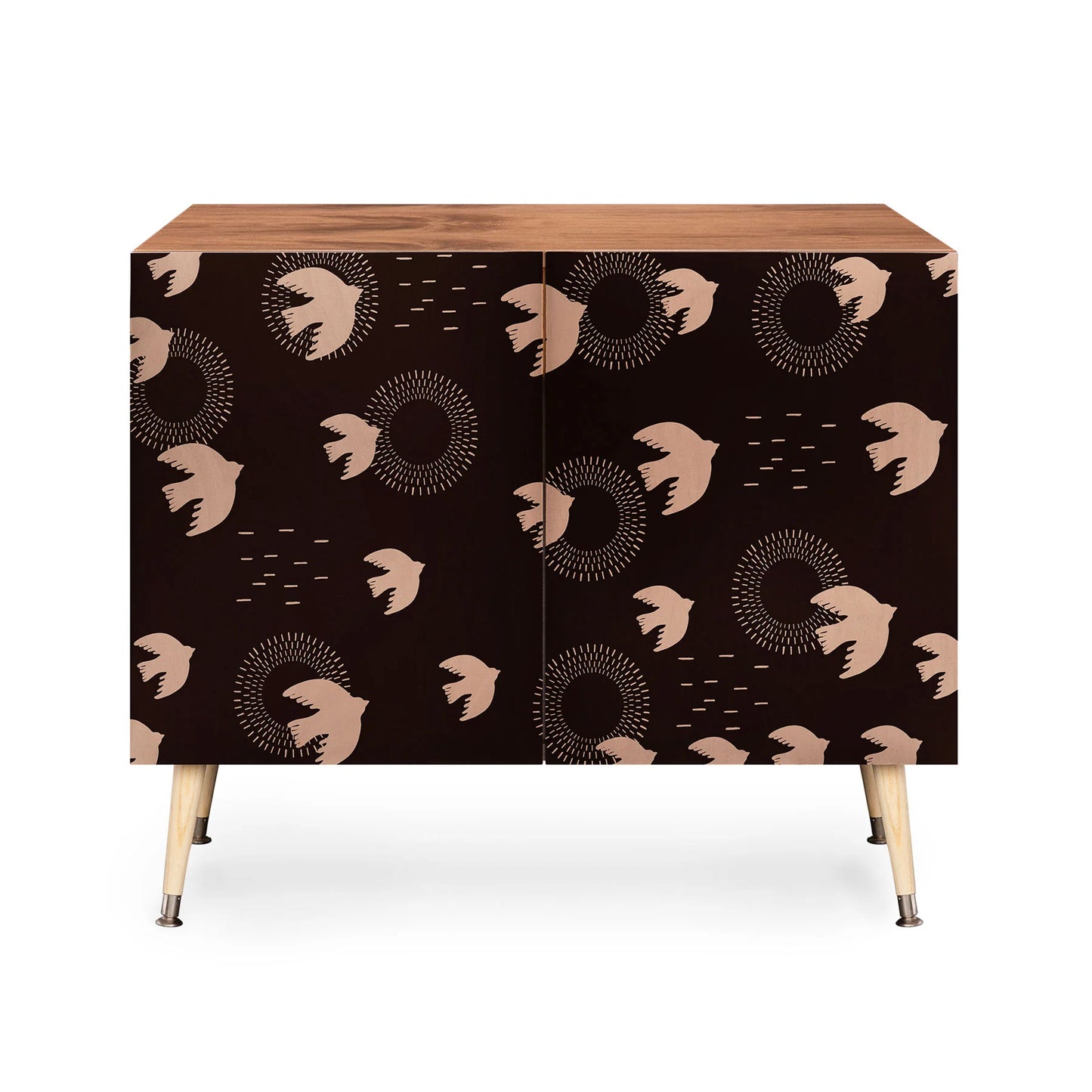 Gonzalez espresso caramel cabinet credenza