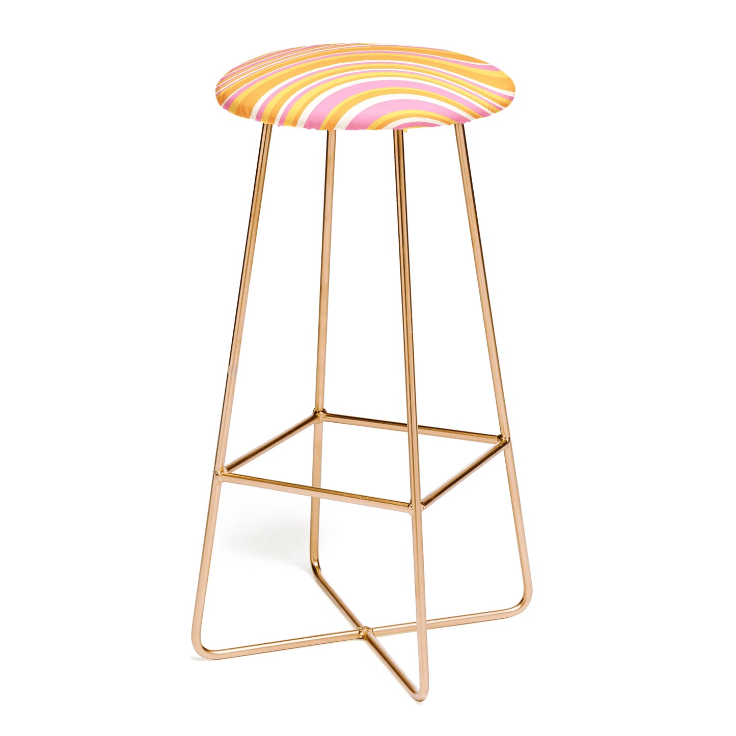 Wavy retro stripes stool