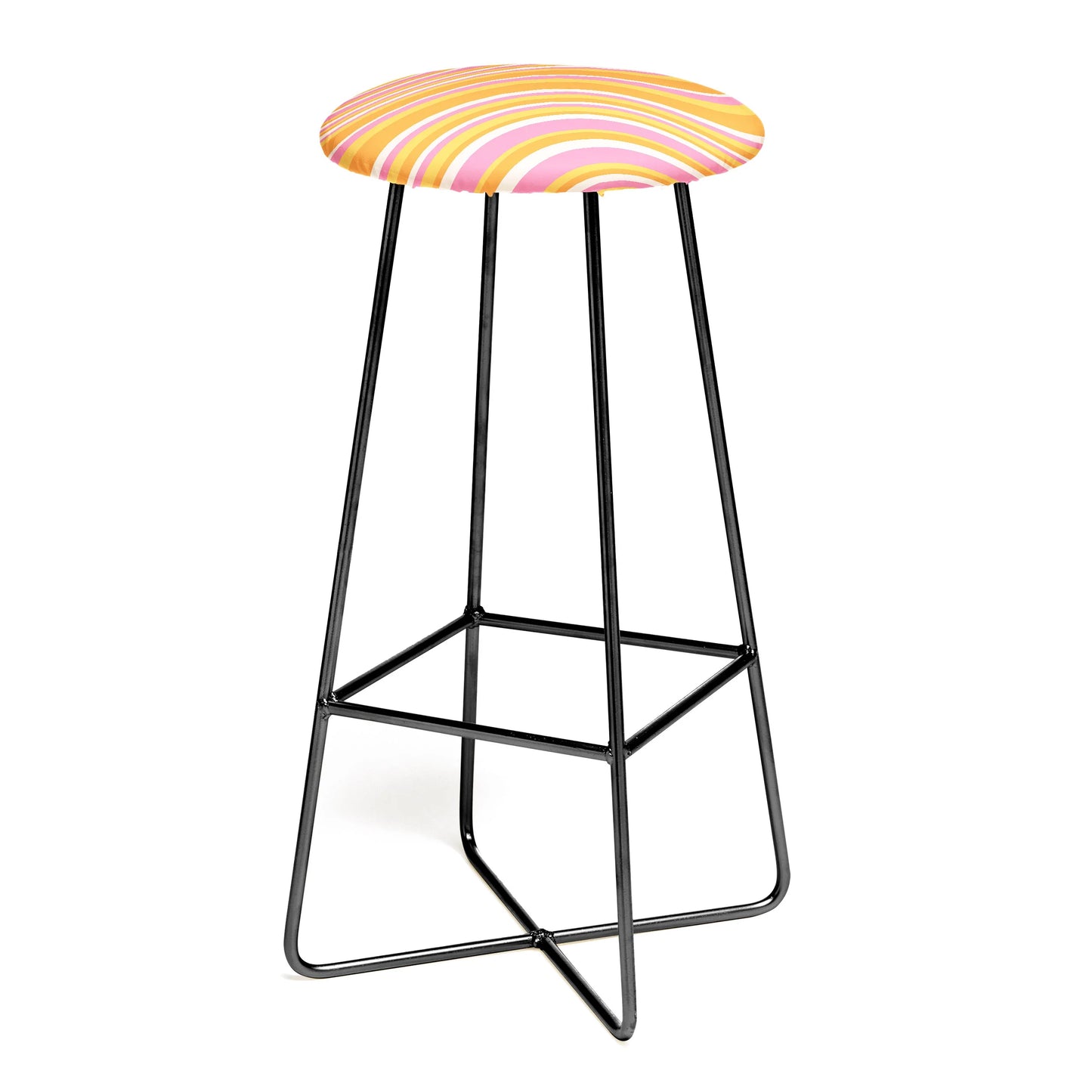 Wavy retro stripes stool